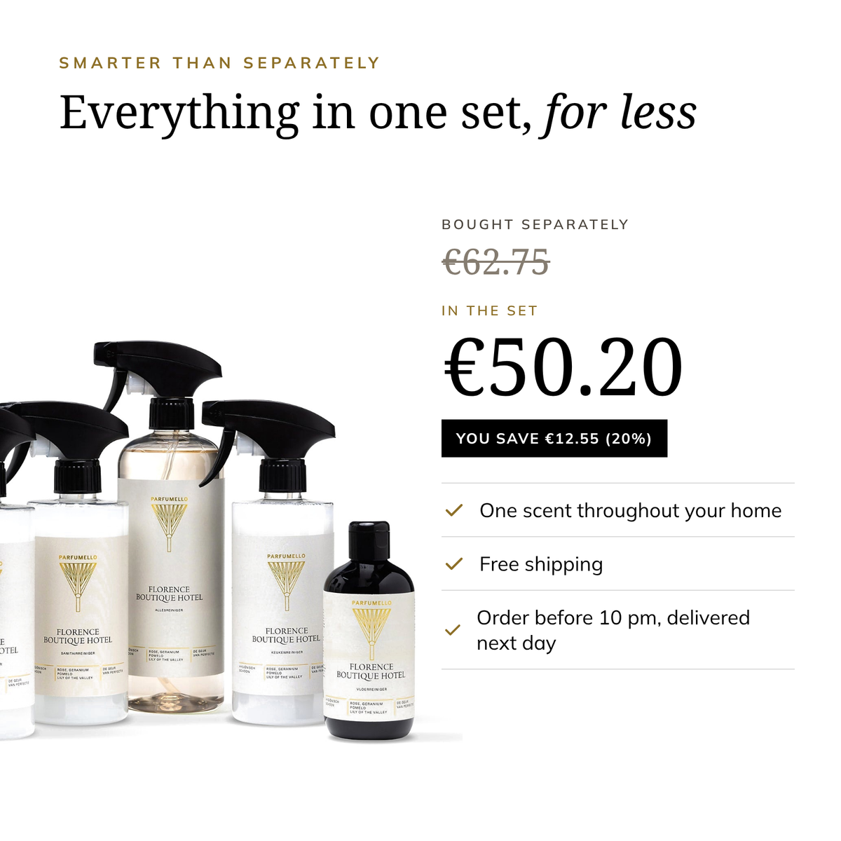 Florence Boutique Hotel Complete Homecare Set